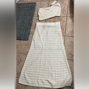 Knit Tube top and skirt set brand new